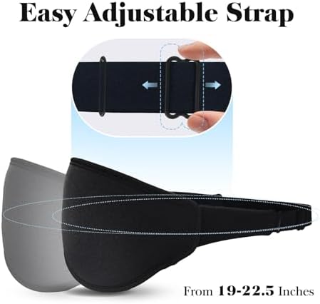 Fygrip 3D Eye Mask Sleep Mask for Men & Women, Black - Image 5