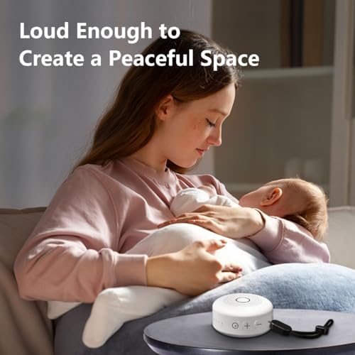 Sleepbox Portable White Noise Machine 30 Soothing Sounds Rechargeable Battery Small for Travel 32 Volume Control Noise Canceling Sleep Machine Sound Therapy for Baby Kids Adults (White) - Image 5