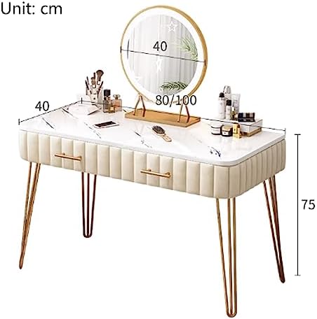 Vanti Dressing Table with Mirror and LED Stool, Integrated Makeup Toiletry Set, Stylish Makeup Desk for Bedroom, Modern Beauty Station - Image 2