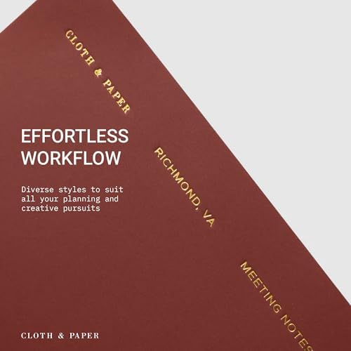 Cloth & Paper Travel Notebook | Meeting Notes – Bordeaux | Pocket Plus Meeting Notebook 3.2" x 6" | Structured Meeting Layout for Agenda, Attendees, Notes & Follow Up Tracking – Soft Touch Cover - Image 5