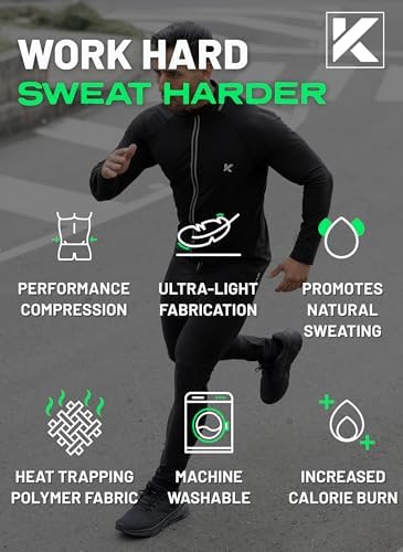 Kewlioo Pro Men's Heat Trapping Sauna Suit For Men, Sauna Long Sleeve Sauna Shirt for Gym, Workouts - Image 5