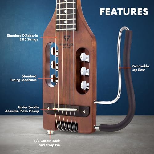 Traveler Guitar Ultra-Light Acoustic Acoustic-Electric Guitar, Antique Brown - Image 2