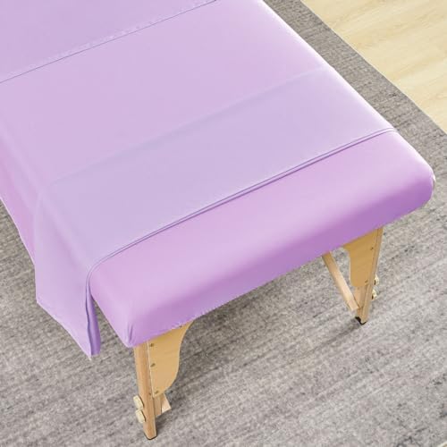 MRJ Microfiber Massage Sheet Set of 3 Pcs,for Massage Tables,Includes Massage Table Cover, Massage Fitted Sheet,and Massage Face Rest Cover,Lavender - Image 3