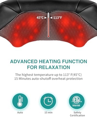 Nekteck Shiatsu Neck Massager with Heat, 2026 Upgraded Cordless Massage - Image 5