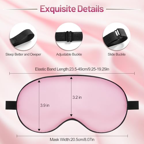 Silk Sleep Mask, Blackout Eye Mask for Sleeping with Adjustable Strap - Image 3