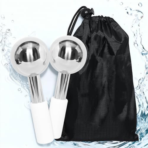 Ice Globes for Face & Eyes 1.97in Ice Roller Unbreakable Stainless Steel Cryo Sticks for Men Women Facials Skin Care for Puffiness Sagging Skin Fine Lines and Facial Relaxation - Image 5