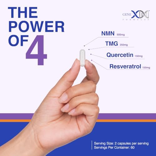 Genex Formulas NMN 1000mg 4-in-1 with TMG, Quercetin and Resveratrol - Image 2