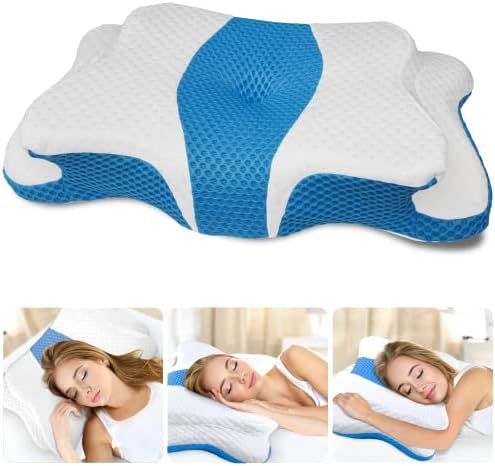 CHxxy Memory Foam Pillows, Cervical Pillow for Neck & Shoulder Pain Relief by CHxxy