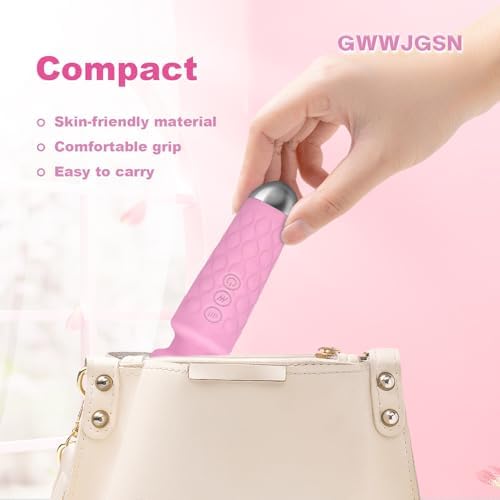 GWWJGSN Handheld Cordless Vibrating Neck Back Massager (Rose Pink) - Image 5