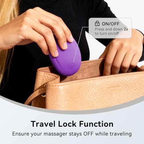 Mini Handheld Electric Massage Ball, Multifunctional Waterproof Rechargeable Body Relaxation Massage Tool (Violet) - Image 3