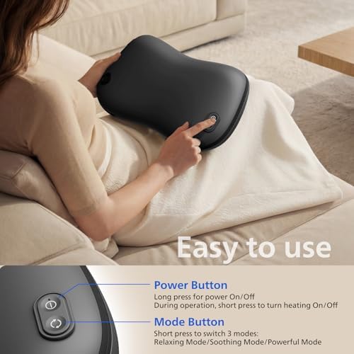 PHILIPS Back Massager with Heat, Shiatsu Neck Massage Pillow for Relaxation - Image 5