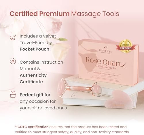 Plantifique Rose Quartz Roller for Face – Anti Aging Facial Roller for Toning and Firming The Skin | Ideal Face Massager for Wrinkles and Sagging Facial Skin - Eye Roller for Puffy Eyes - Image 6