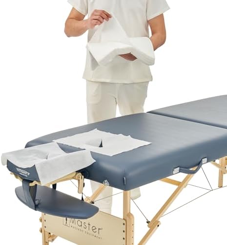 Master Massage Disposable Breathing Space Cover for Massage Table (100 Pack), White - Image 4