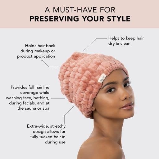 Kitsch Spa Headband for Women - Face Wash Headband - Dusty Rose, 1pc - Image 2