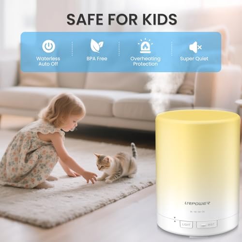 URPOWER 300mL Essential Oil Diffuser Ultrasonic Aromatherapy Diffuser - Image 3