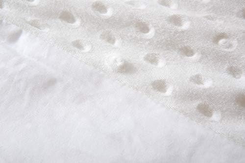 F.Y.Dreams Weighted Blanket Duvet Cover 60x80 inches with 8 Ties,Zipper on Long Side/Cotton&Minky Dot, Off-White/Just Duvet Cover - Image 6