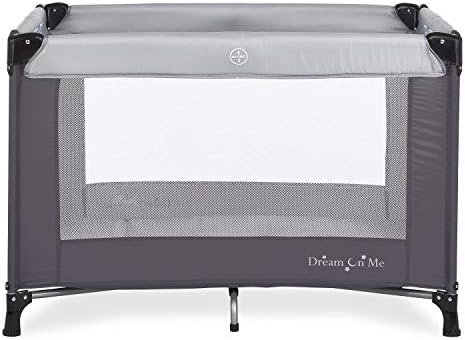 Dream On Me Nest Portable Playard, Lightweight, Foldable, Carry Bag, Grey - Image 2