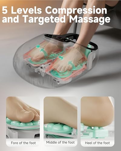 Snailax Shiatsu FSA Foot Massager Plantar Fasciitis Neuropathy,HSA Eligible Feet Massage Machine with Heat,Kneading,Rolling,Scratch,Remote Control,Feet Warmer/Heater - Image 3