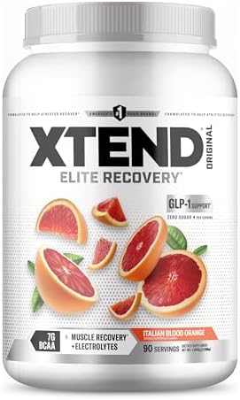 Xtend Original BCAA Powder with Zero Sugar, Italian Blood Orange, 90 Serv by Xtend