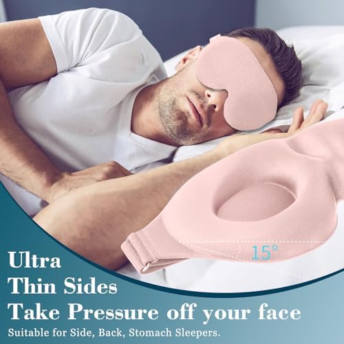 ZGGCD Sleep Mask for Side Sleeper, Light Blocking Eye Mask for Women Men - Image 3