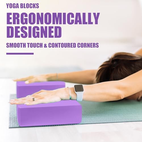 Septo 2 Pcs Yoga Blocks, 9x6x3 Inch Foam Blocks for Pilates - Image 4