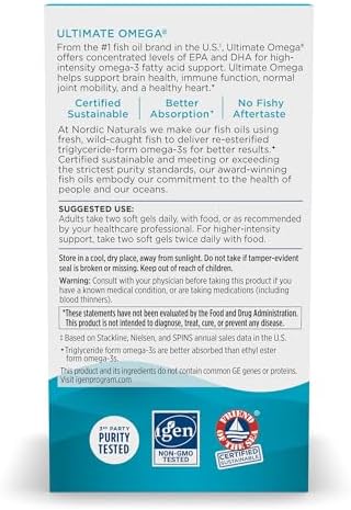 Nordic Naturals Ultimate Omega, 1280mg Omega-3 Fish Oil, Lemon - 180 Count - Image 6
