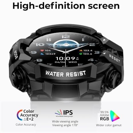 Military Smart Watch for Men (Answer/Make Call), iOS & Android - Image 2