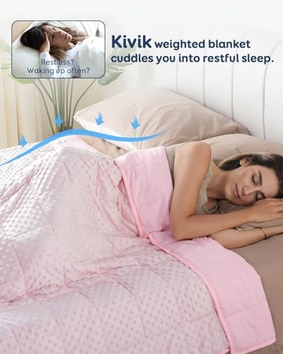 Kivik 15lbs Weighted Blanket for Adults, 48"x72" Twin Size Heavy Blankets - Image 2