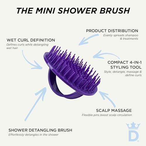 Denman Detangle Hair Brush for Curly Hair & Scalp Massager D6 - Hair Straightening Brush - Image 7