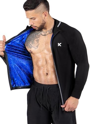 Kewlioo Pro Men's Heat Trapping Sauna Suit For Men, Sauna Long Sleeve Sauna Shirt for Gym, Workouts by Kewlioo