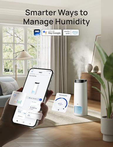 DREO 16L Smart Humidifier Large Room 1000 ft², 130H Runtime, 30dB, Top Fill - Image 5