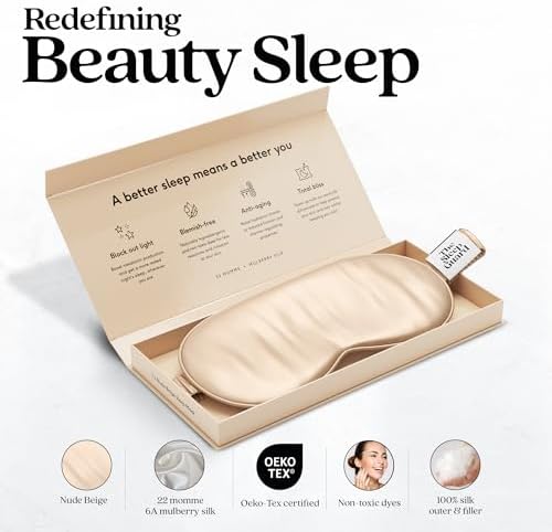 TheSleepGuard Pure Silk Sleep Mask [100% 6A Mulberry Silk, 22 Momme] Light Blocking Travel Essentials. Eye Masks for Sleeping. Black Oeko-Tex Blindfold. Eye Covers for Men & Women - Image 2