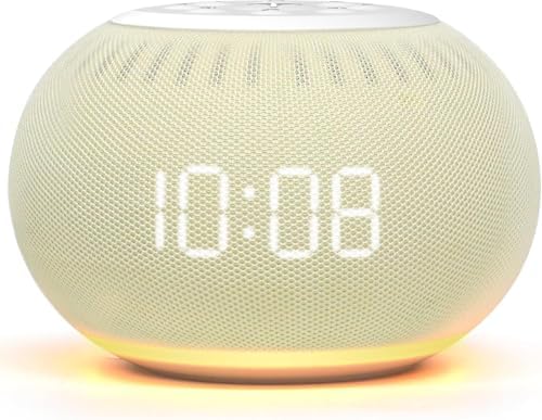 REACHER Auto Dimmable Sound Machine Alarm Clock with Night Light for Girls by Reacher
