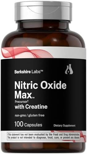 Horbäach Nitric Oxide Supplement with Creatine Monohydrate | 100 Capsules by HORBAACH