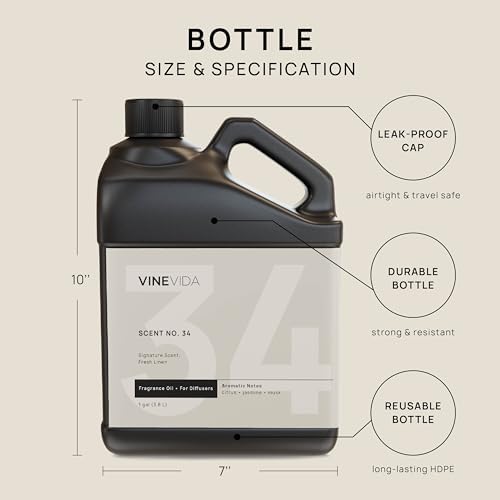 VINEVIDA Fresh Linen Fragrance Oil for Cold Air Diffusers - (128 Fl Oz) - Essential Oils for Diffuser Oil Refill & Air Freshener Room Spray - Image 2