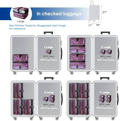 Grand Fusion Stow-N-Go Hanging Travel Shelves, Packing Organizer for Luggage. Carry on Closet for Suitcase. Expandable Packing Cube. Travel Essentials. (Burgundy - L, L = (L) 11.8" x (W) 11.8") - Image 5