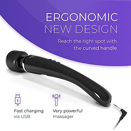 Yarosi Curve Therapeutic Device - 8 Powerful Speeds and 20 Patterns - for Muscle Aches and Sports Recovery - Rechargeable - Travel Friendly - Black - Image 3