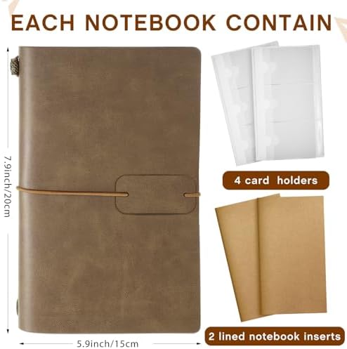 Sabary 16 Pcs A5 Size Refillable Leather Journal Bulk, Neutral Colors - Image 2