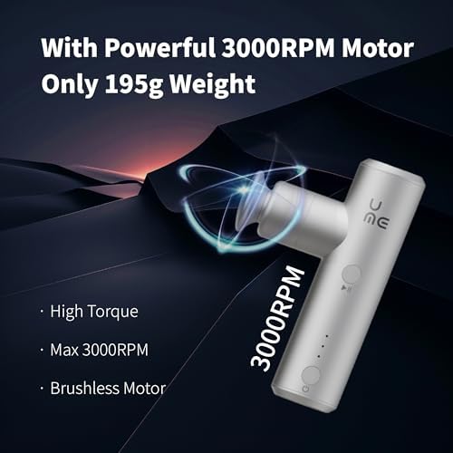 S1 mini Handheld Percussion Massage Gun Deep Muscle Tissue, Silver - Image 3