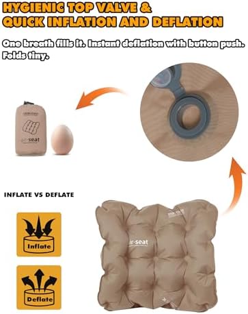 Inflatable Seat Cushion & Lumbar Support Lightweight TPU Non-Slip - Image 6