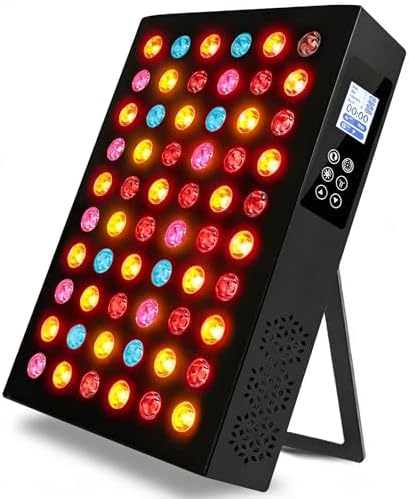 Red Light Therapy,Dual Chip Elite Grade LED 10 Modes and Color Changing Red Infrared Light Device with Near-Infrared Light 660nm 850nm High Power Red Light Therapy Panel at Home, for Body, Face, 115W by ZOXJOY