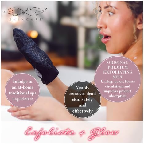 Original Premium Exfoliating Gloves for Body 2pc - Body Scrubber Exfoliator - Image 2