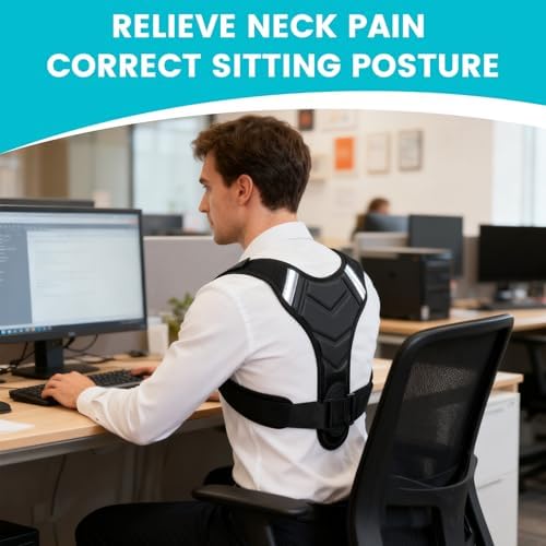 Posture Corrector for Men & Women, Adjustable Back Brace & Straightener for Office, Home & Daily Use, Relieve Back Pain, Prevent Hunching & Slouching, Comfortable & Breathable, S - Image 3