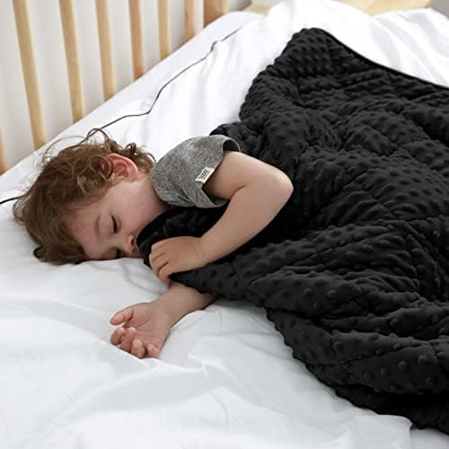 MAXTID 5 Pound Weighted Blanket for Kids, Black 36x48 inches, Reversible by MAXTID