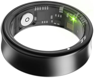 Smart Ring Health Fitness Tracker Titanium (Black, 10#) - Image 5