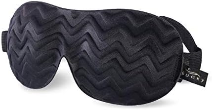 Bucky Ultralight Travel & Sleep Chevron Eye Mask, Black, One Size by Bucky