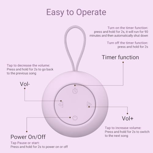 Portable Baby Sound Machine & Essentials for Babies & Kids-Purple - Image 7
