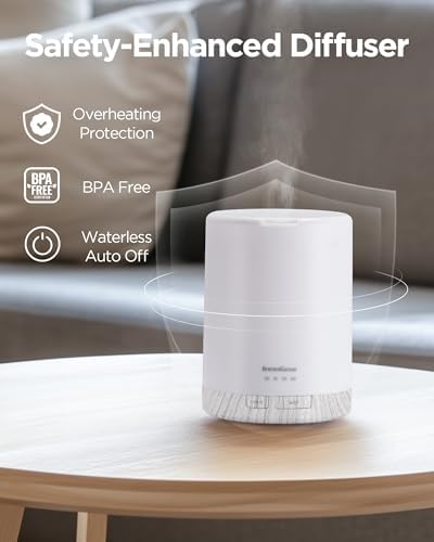 InnoGear 300ml Essential Oil Diffuser for Home Scent Humidifier, White - Image 4