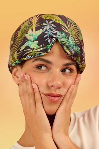 Glow People Silk Sleep Mask – 100% Mulberry Silk Eye Mask for Sleeping, Total Blackout, Cloud-Soft and Adjustable for Beauty Sleep and Travel - Tropics - Image 5