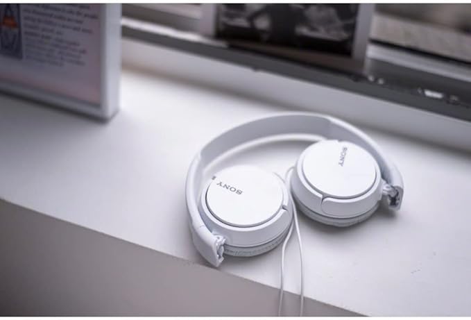 Sony ZX Series Wired On-Ear Headphones with Mic, White MDR-ZX110AP - Image 8